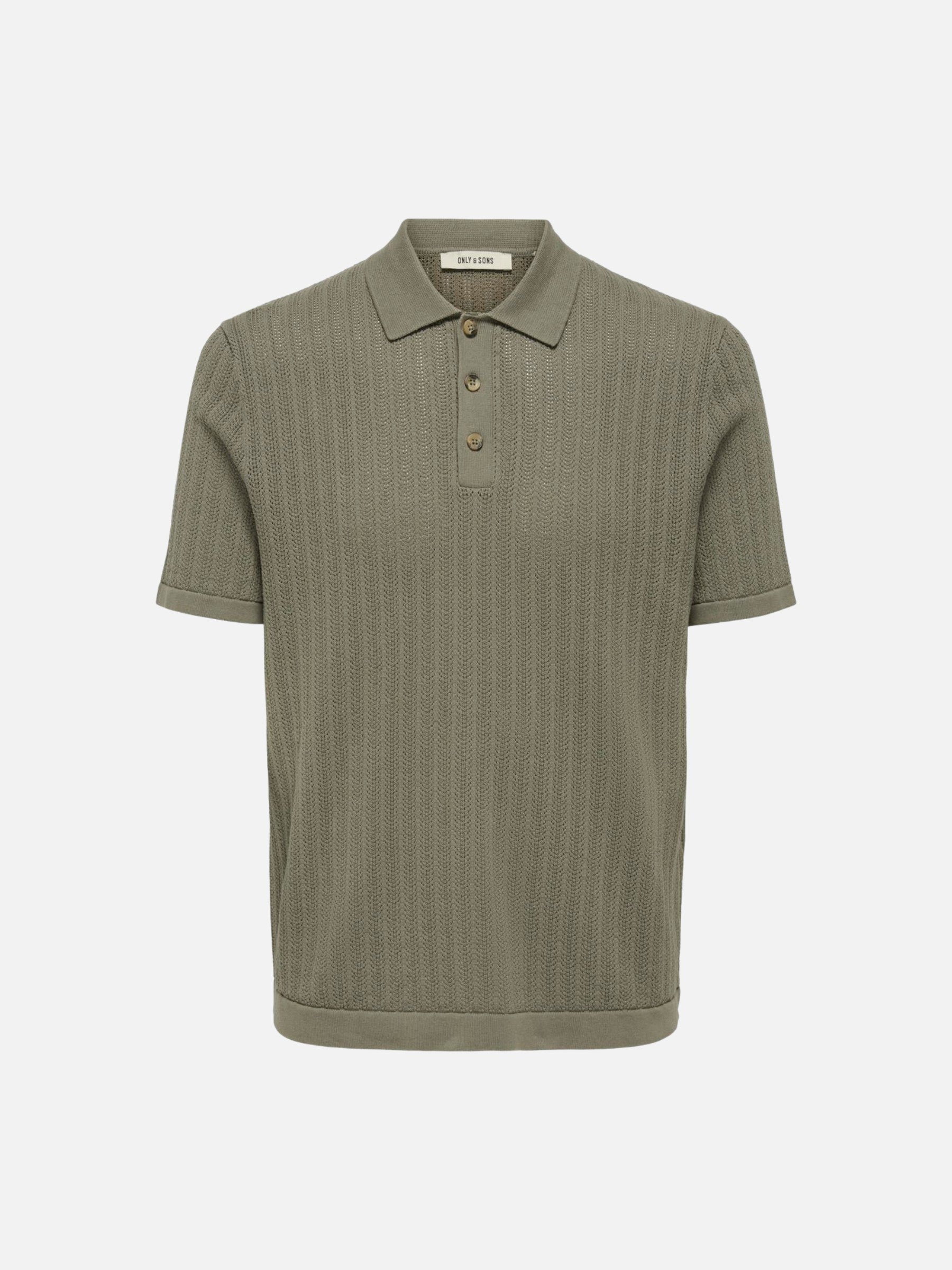 ONLY & SONS - Moon Knit Polo - Bungee Cord