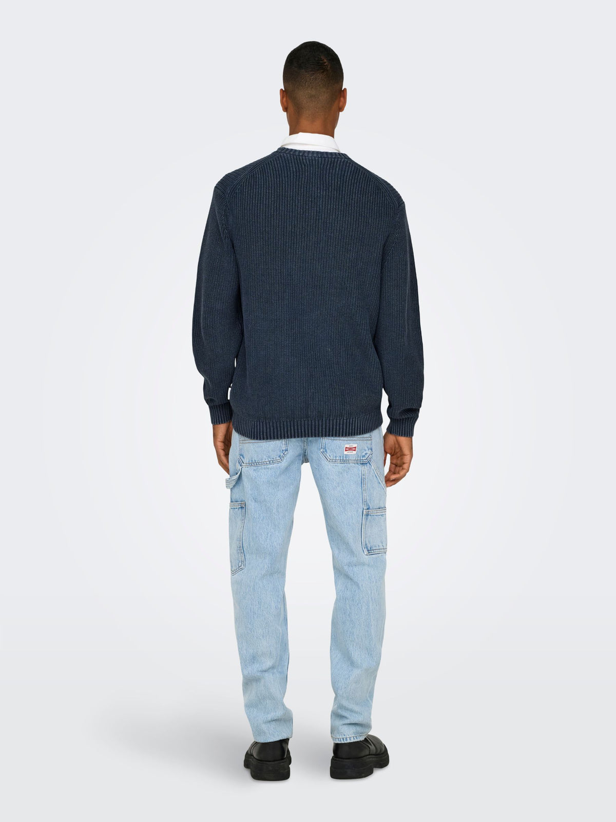 ONLY & SONS - Rosu Washed Crewneck Sweater - 