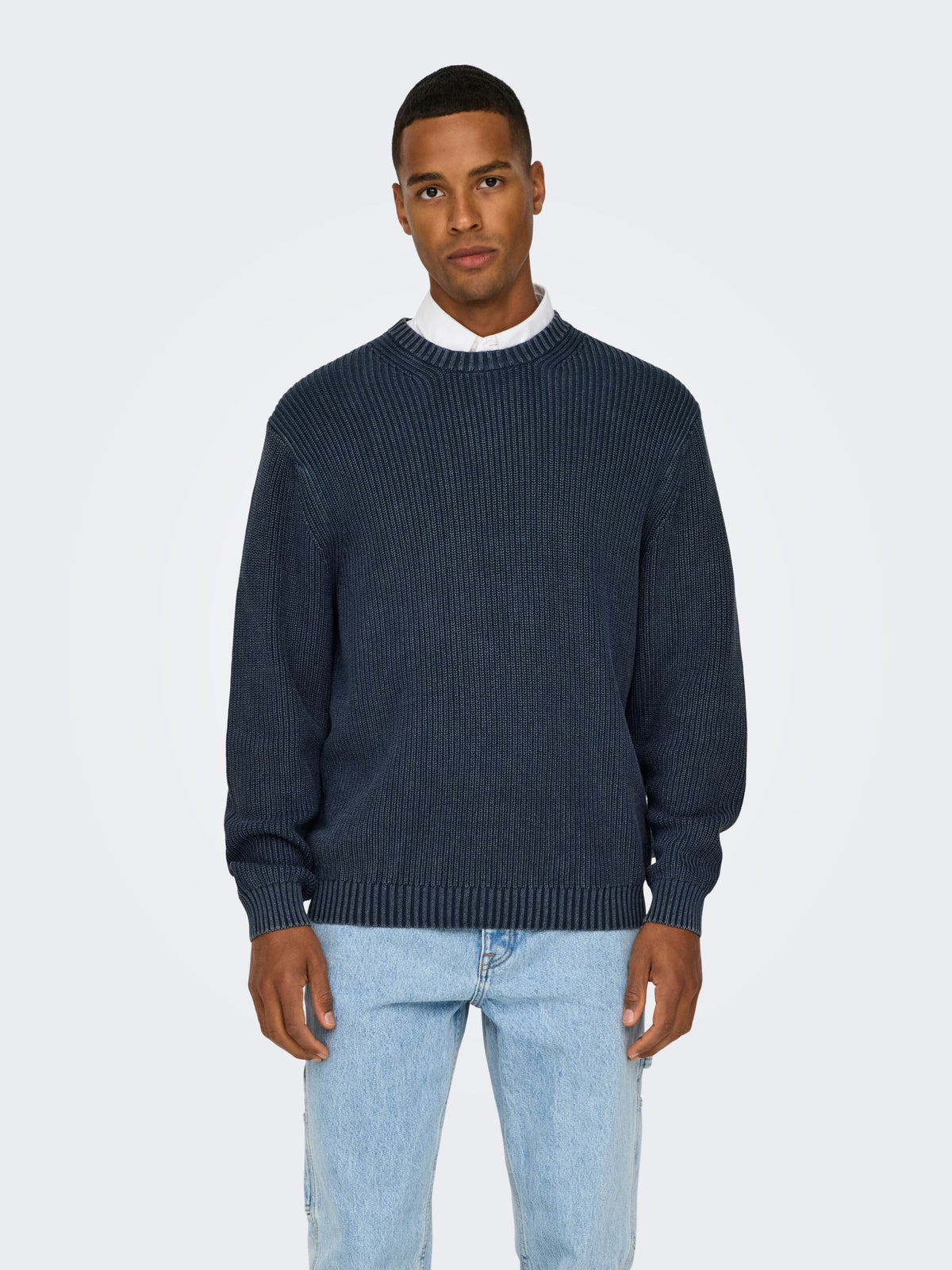 ONLY & SONS - Rosu Washed Crewneck Sweater - 