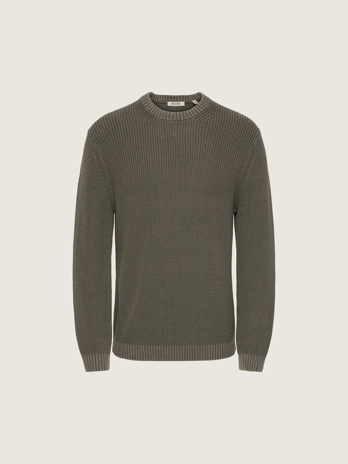 ONLY & SONS - Rosu Washed Crewneck Sweater - Tarmac