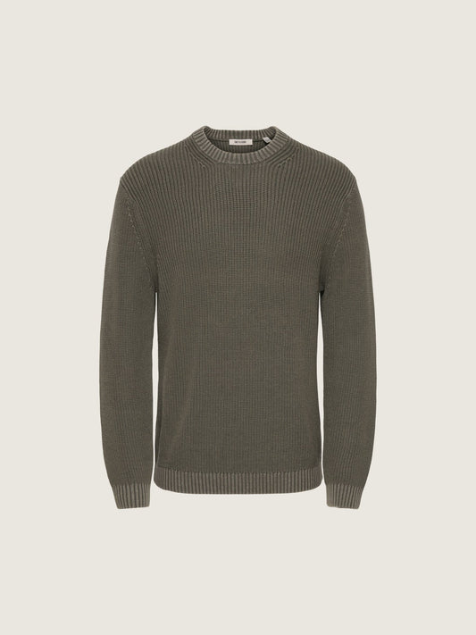 ONLY & SONS - Rosu Washed Crewneck Sweater - Tarmac