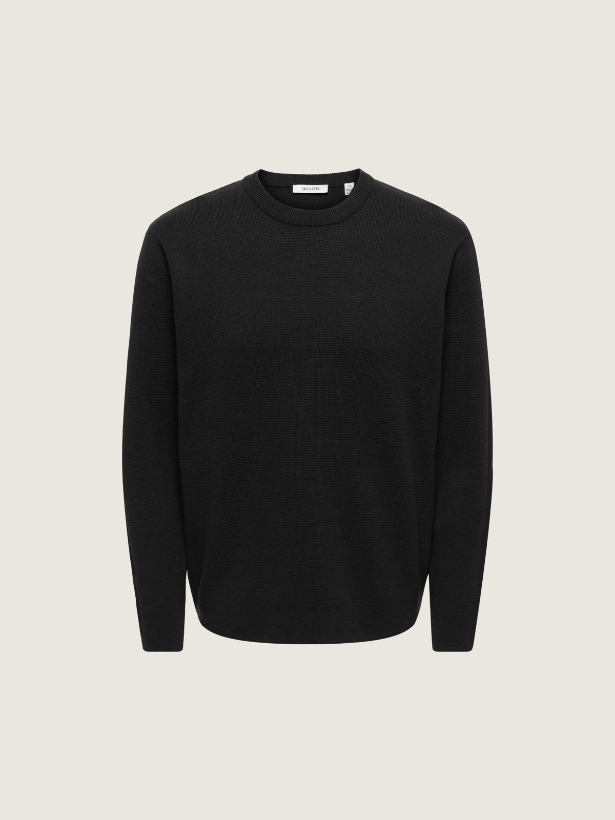 ONLY & SONS - Sting Relaxed Crewneck Sweater - Black