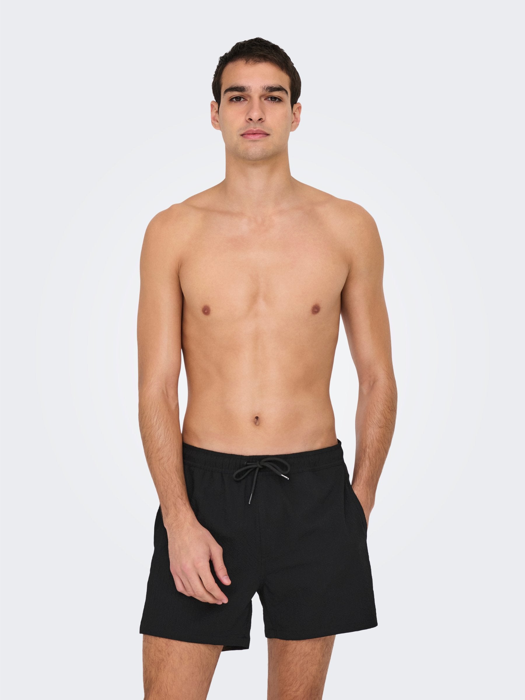 ONLY & SONS - Ted Seersucker Swim Shorts - 