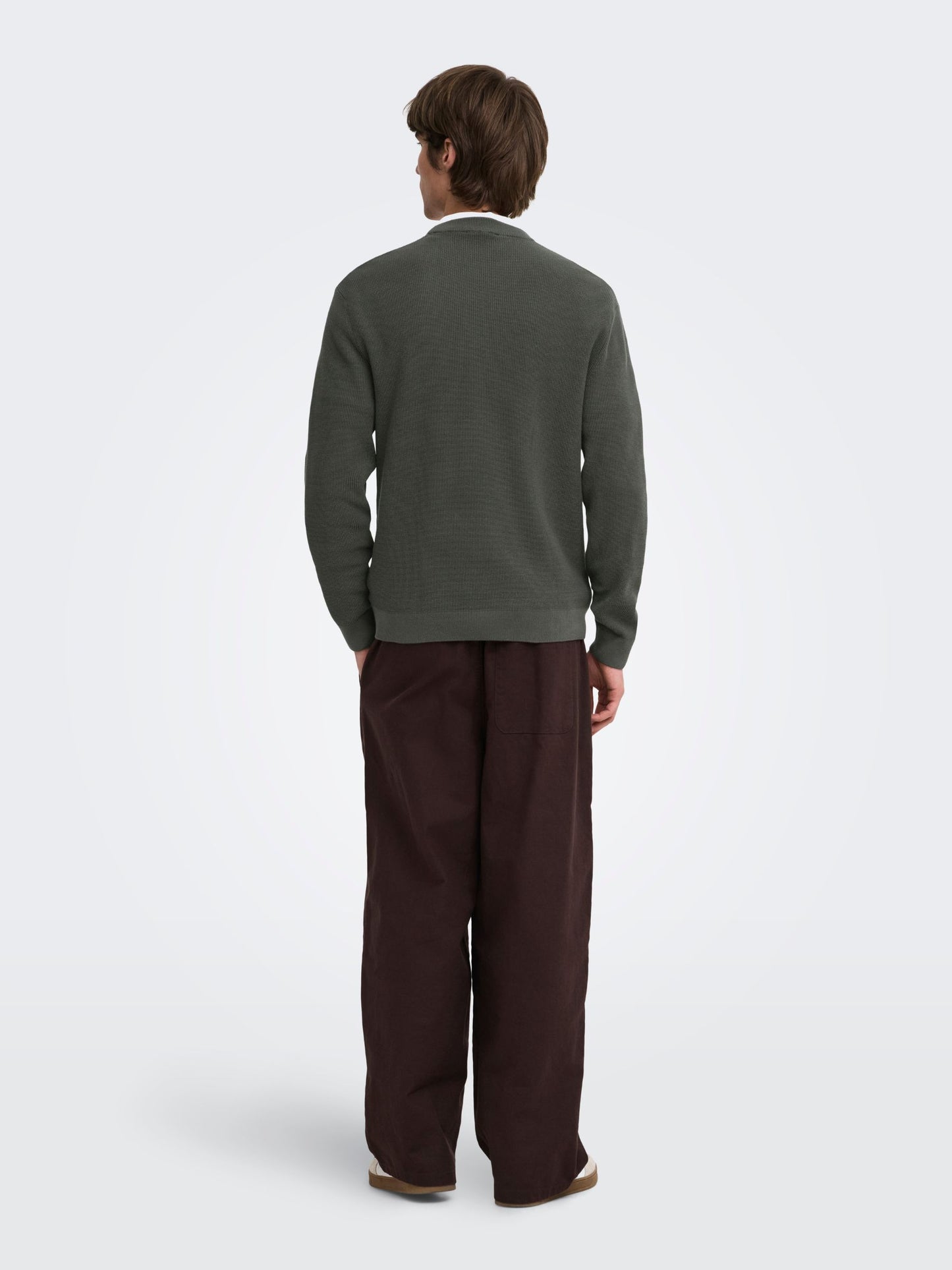 ONLY & SONS - Tony Longsleeve Waffle Knit Shirt - 