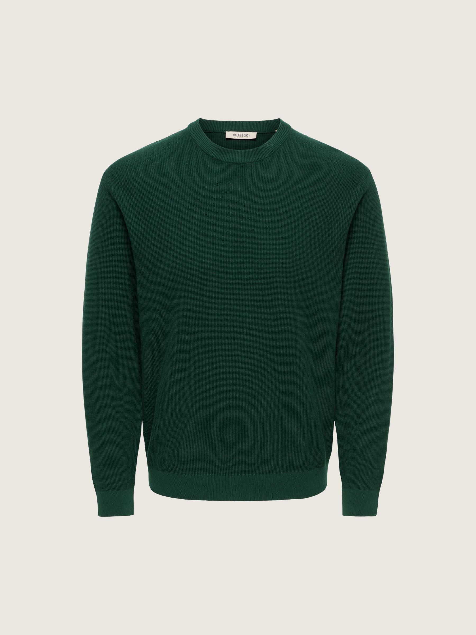 ONLY & SONS - Tony Longsleeve Waffle Knit Shirt - Pine Grove