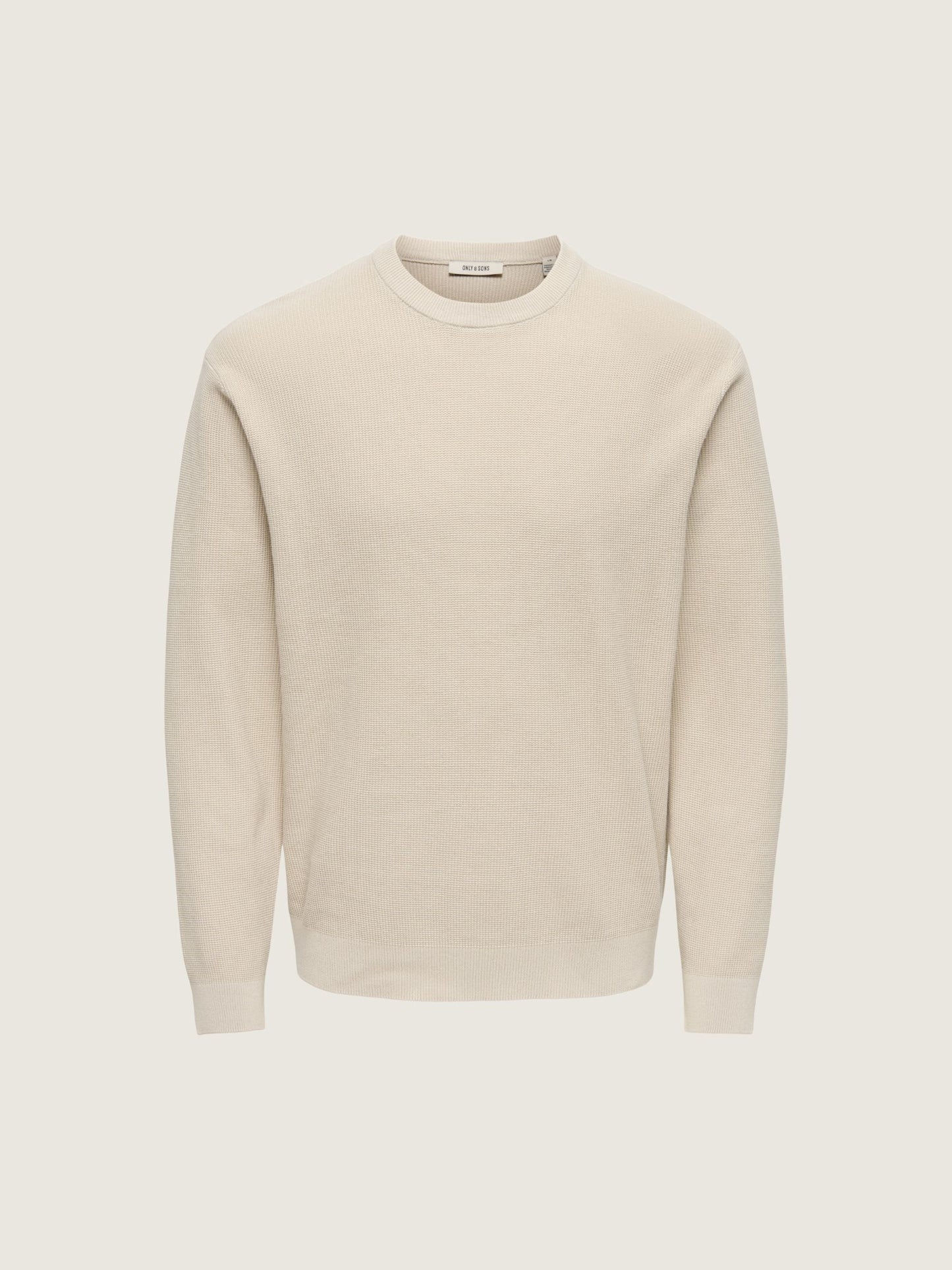 ONLY & SONS - Tony Longsleeve Waffle Knit Shirt - Silver Lining