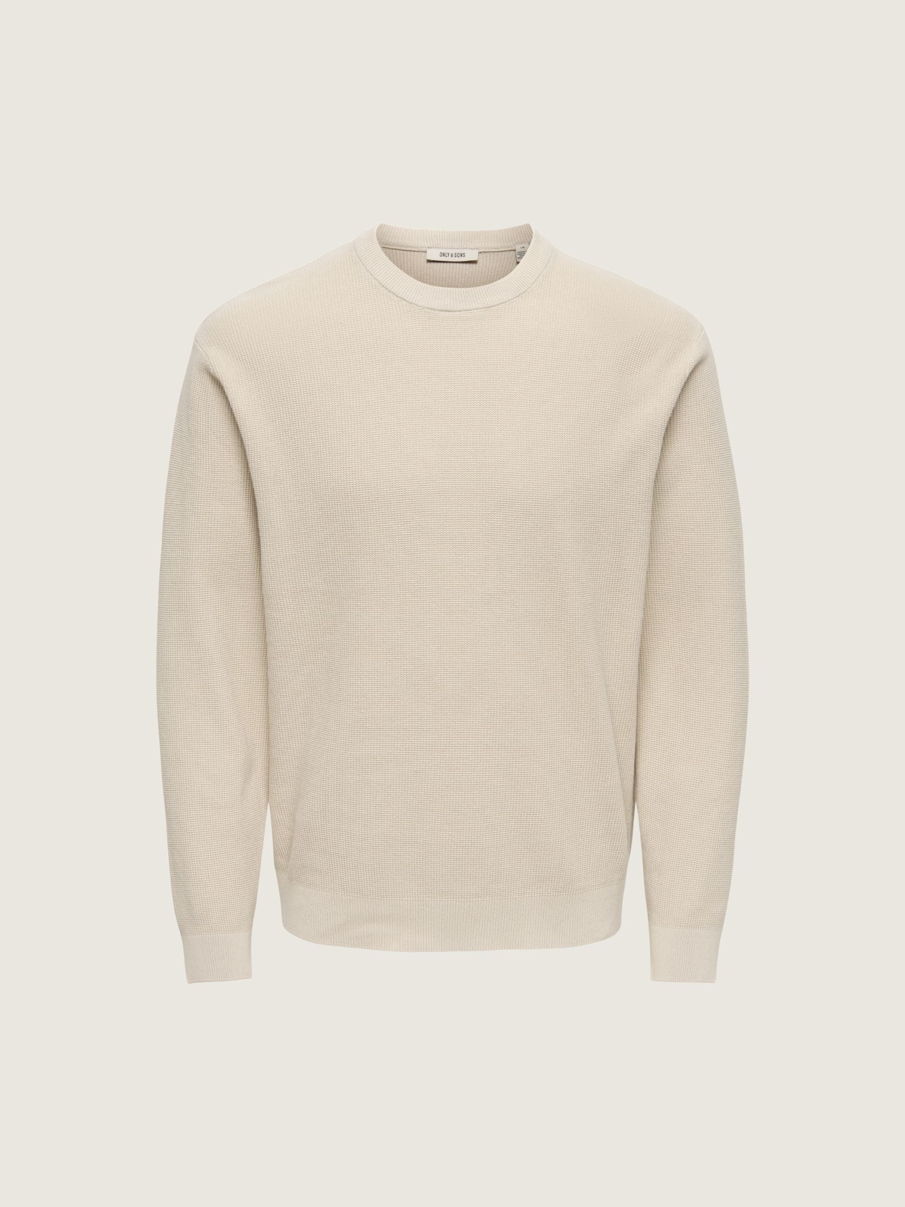 ONLY & SONS - Tony Longsleeve Waffle Knit Shirt - Silver Lining
