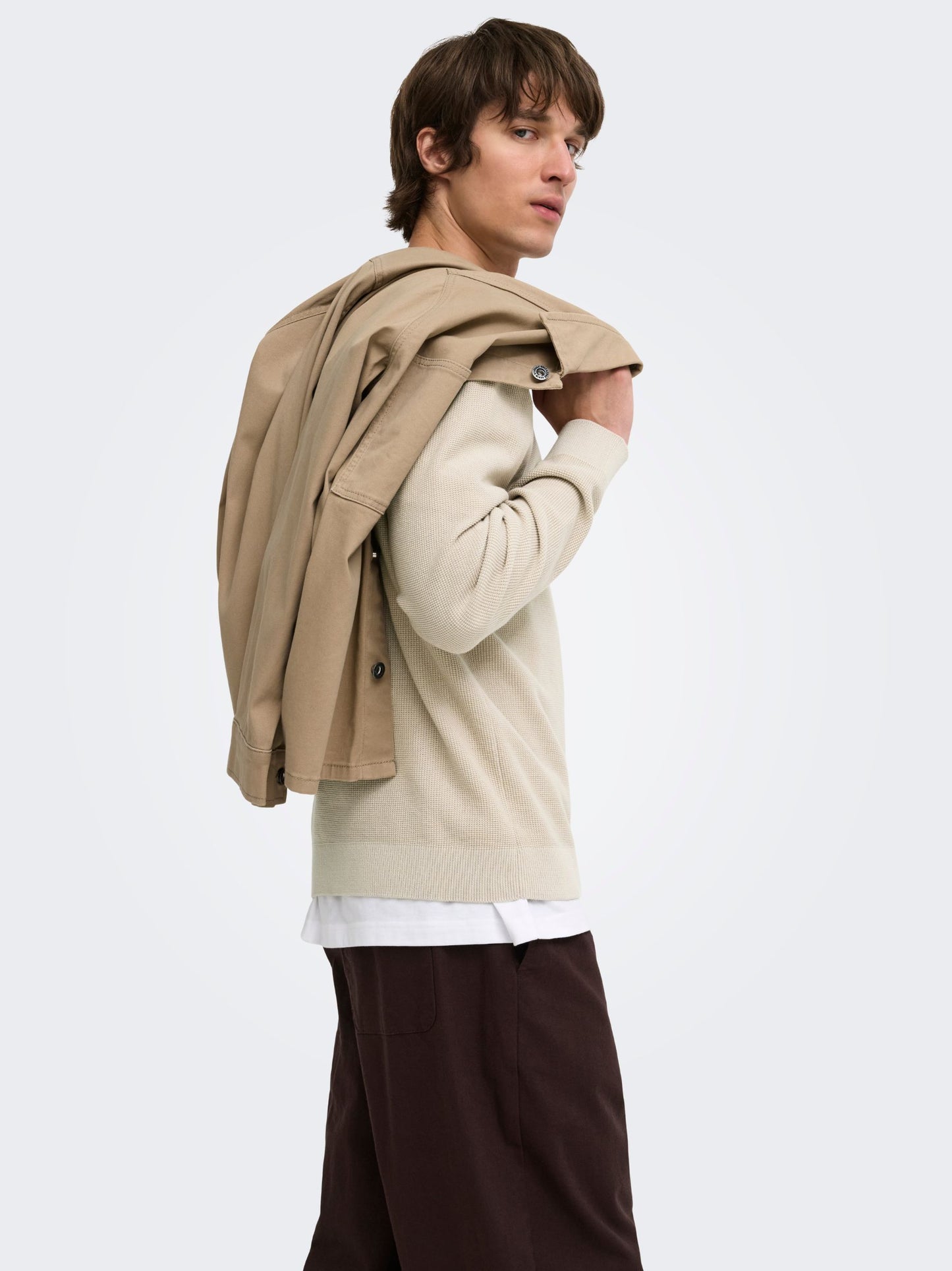 ONLY & SONS - Tony Longsleeve Waffle Knit Shirt - 