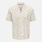 ONLY & SONS - White Resort Shortsleeve Shirt - Silver Lining