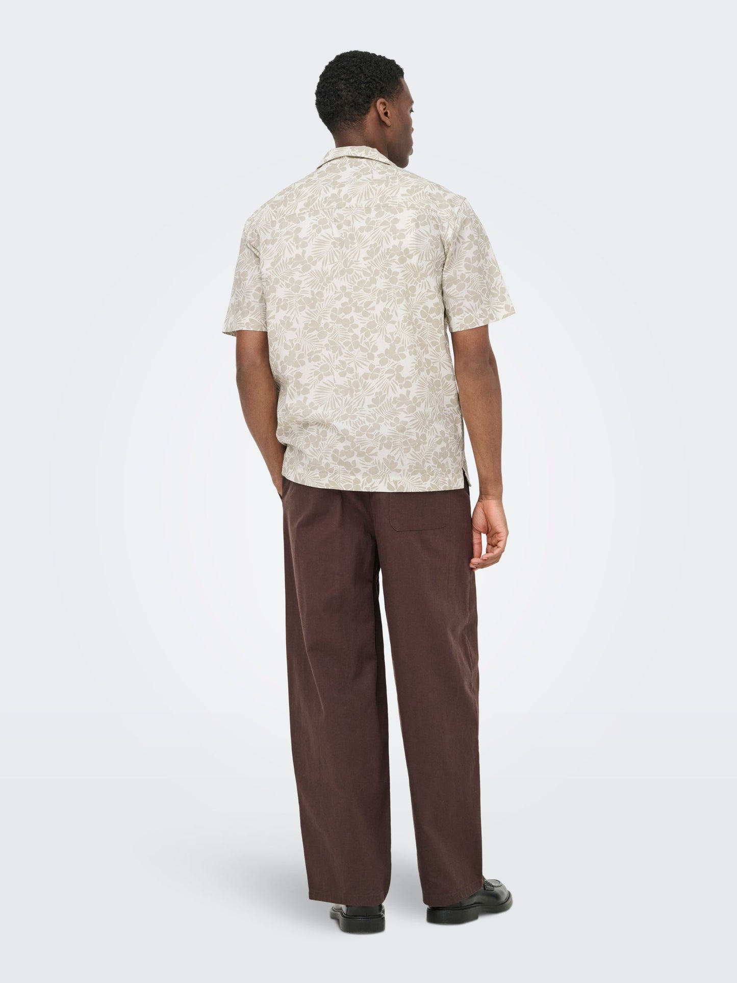 ONLY & SONS - White Resort Shortsleeve Shirt - 