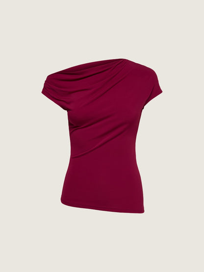 ONLY - Aria Asymmetric Top - Rumba Red