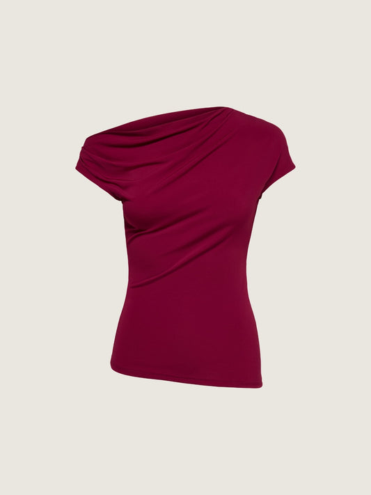 ONLY - Aria Asymmetric Top - Rumba Red