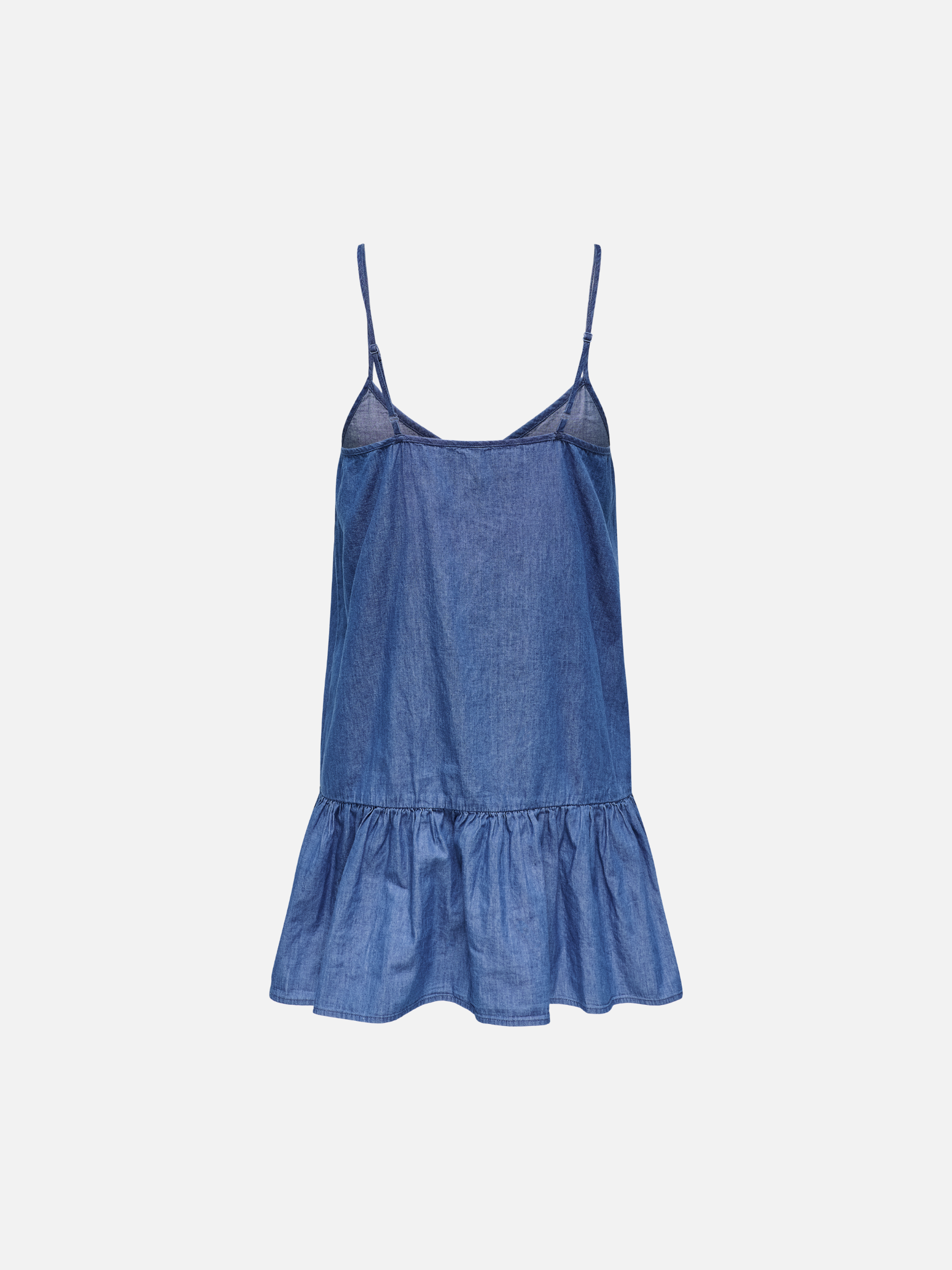 ONLY-Nova Azure Peplum Dress-Medium Blue Denim