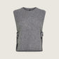 ONLY - Beate Crewneck Bow Vest - Medium Grey Melange