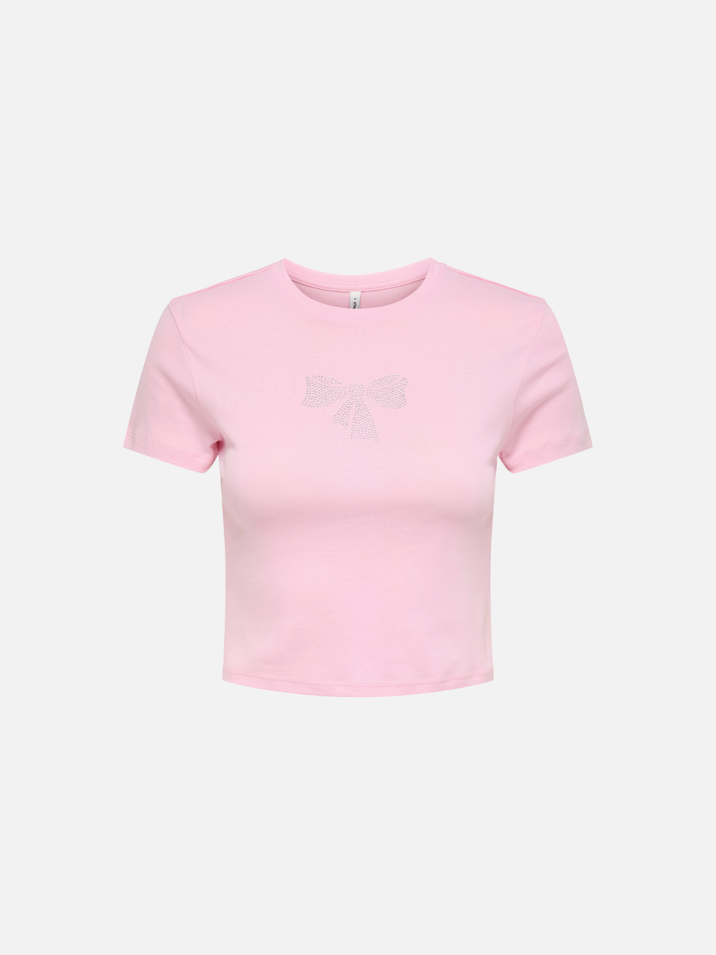 ONLY-Kira Bling Baby Tee-Roseate Bow