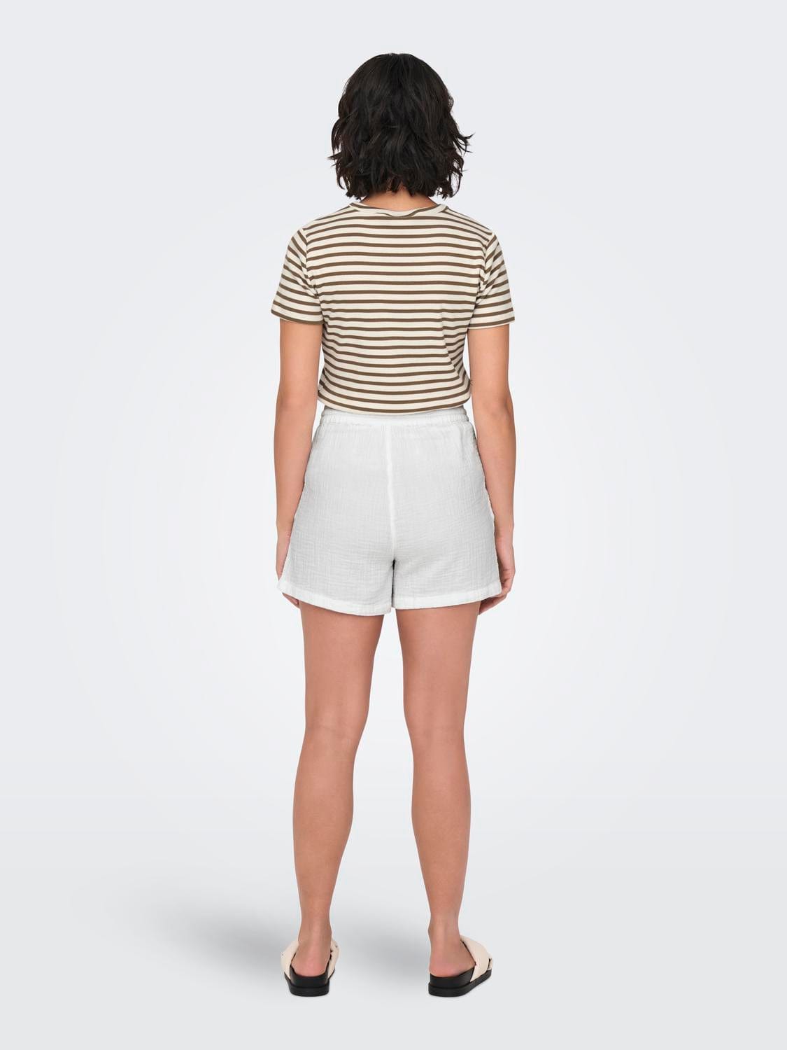 Bottoms - Only - Thyra Cotton Gauze Shorts - PLENTY