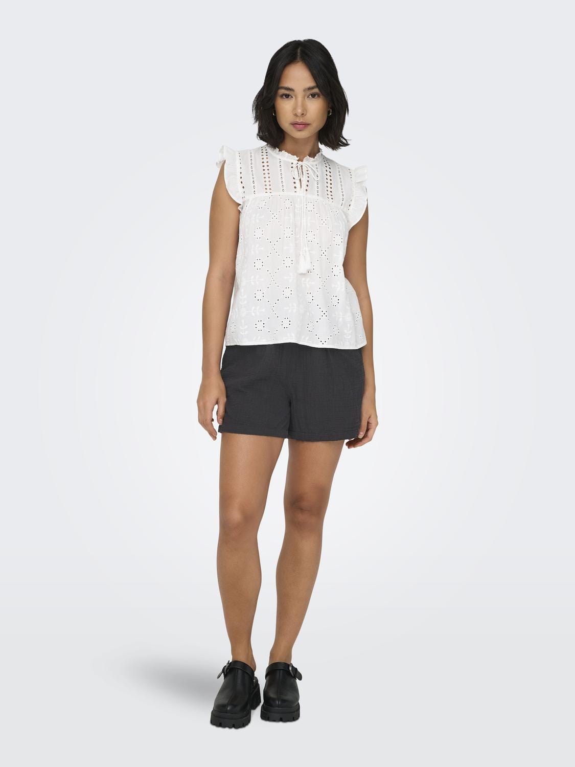 Bottoms - Only - Thyra Cotton Gauze Shorts - PLENTY