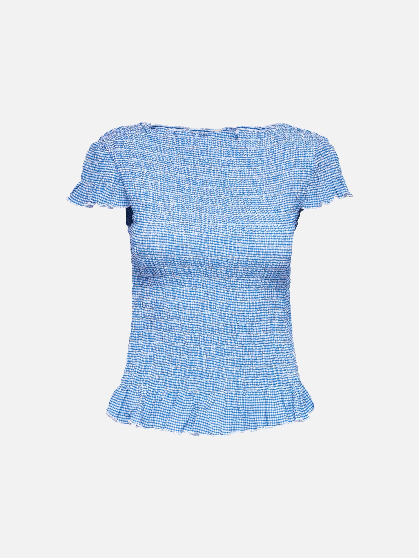 ONLY - Celle Smock Boatneck Top - Ultramarine / Cloud Dancer