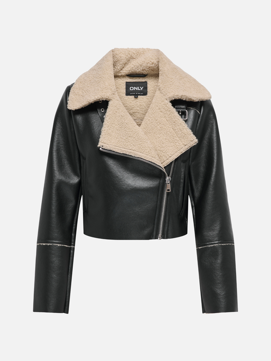 Dora Bonded Short Biker Jacket