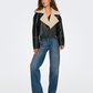 Dora Bonded Short Biker Jacket
