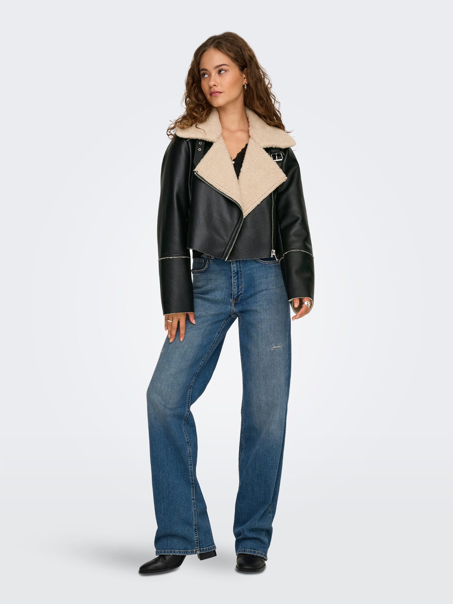Dora Bonded Short Biker Jacket