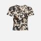 ONLY - Elina Short Sleeve Top - Sandshell Wild Cowhide
