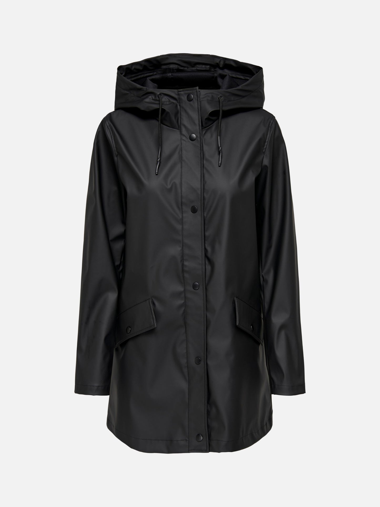 ONLY - Elisa Snap Raincoat - Black