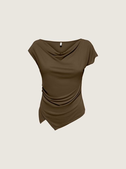 ONLY - Free Asymmetric Top - Coffee Bean
