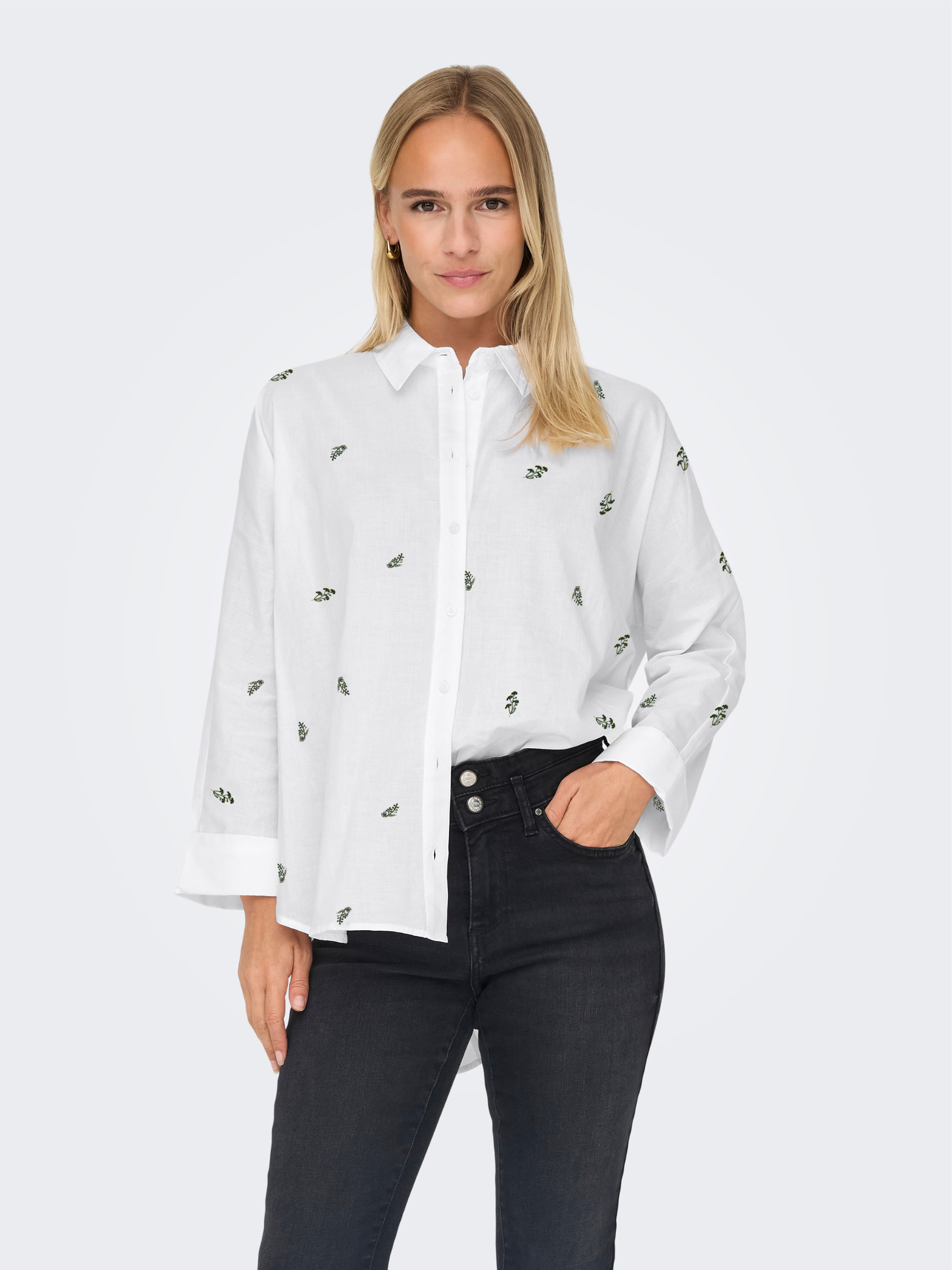 ONLY - Lina Grace Embroidered Shirt