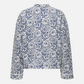ONLY-Hallie Quilted Print Jacket-Cloud Dancer / Blue Tile Print