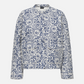 ONLY-Hallie Quilted Print Jacket-Cloud Dancer / Blue Tile Print
