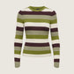 ONLY - Ibi Striped Pullover Sweater - Coffee Bean / Hummus