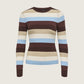 ONLY - Ibi Striped Pullover Sweater - Cardamom Seed / Birch
