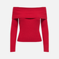ONLY - Katia Off the Shoulder Top - Salsa