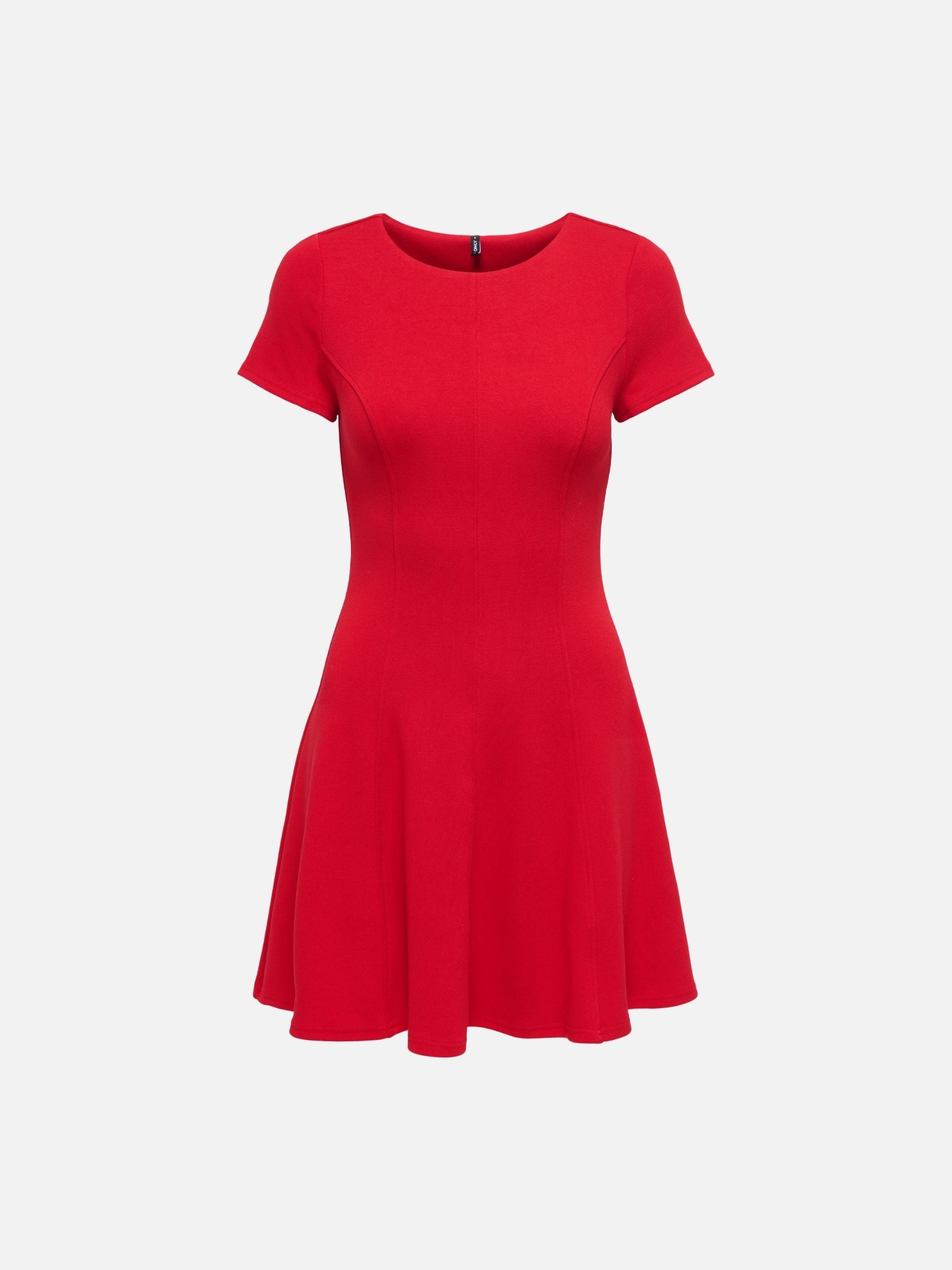 ONLY - Kenya Flared Dress - Barbados Cherry