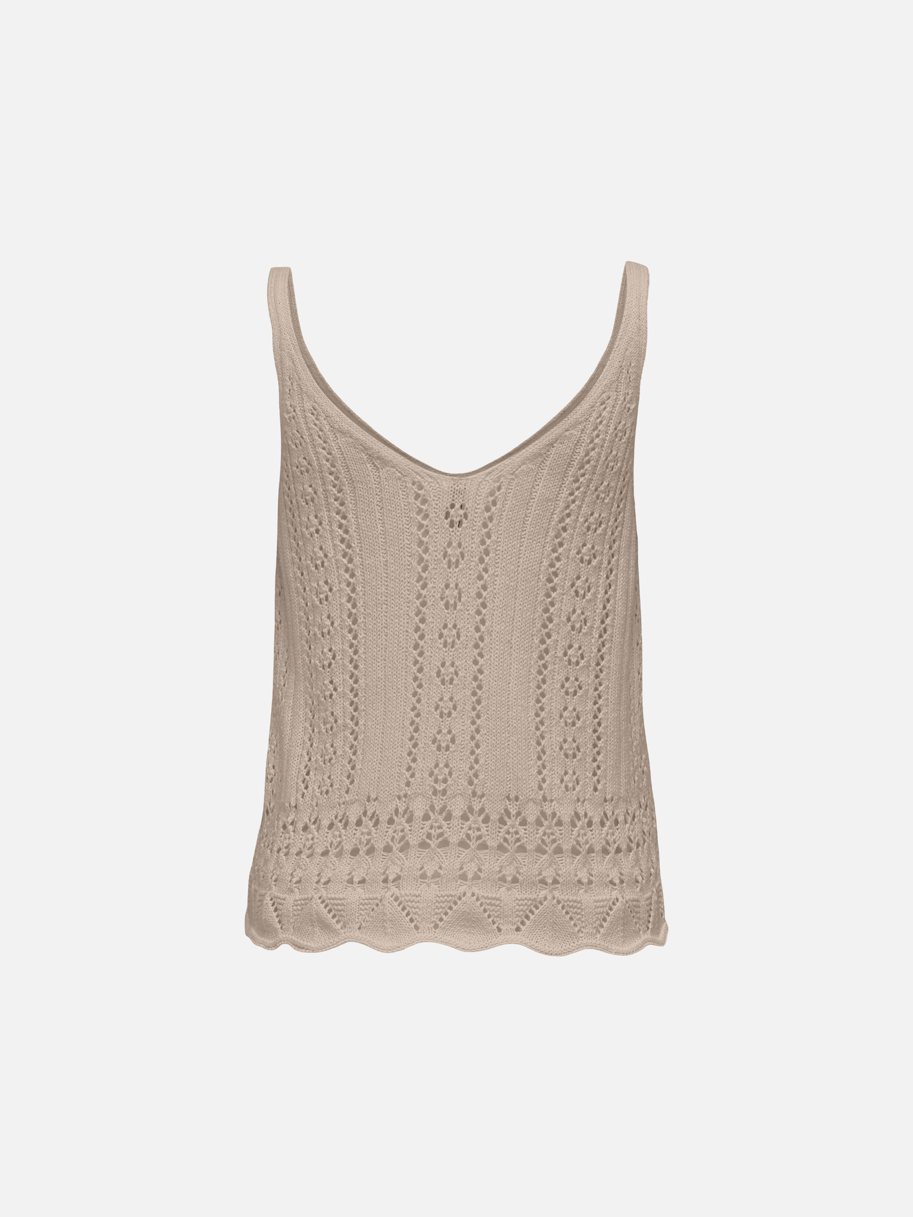ONLY-Lyzet Knit Tank-Feather Grey
