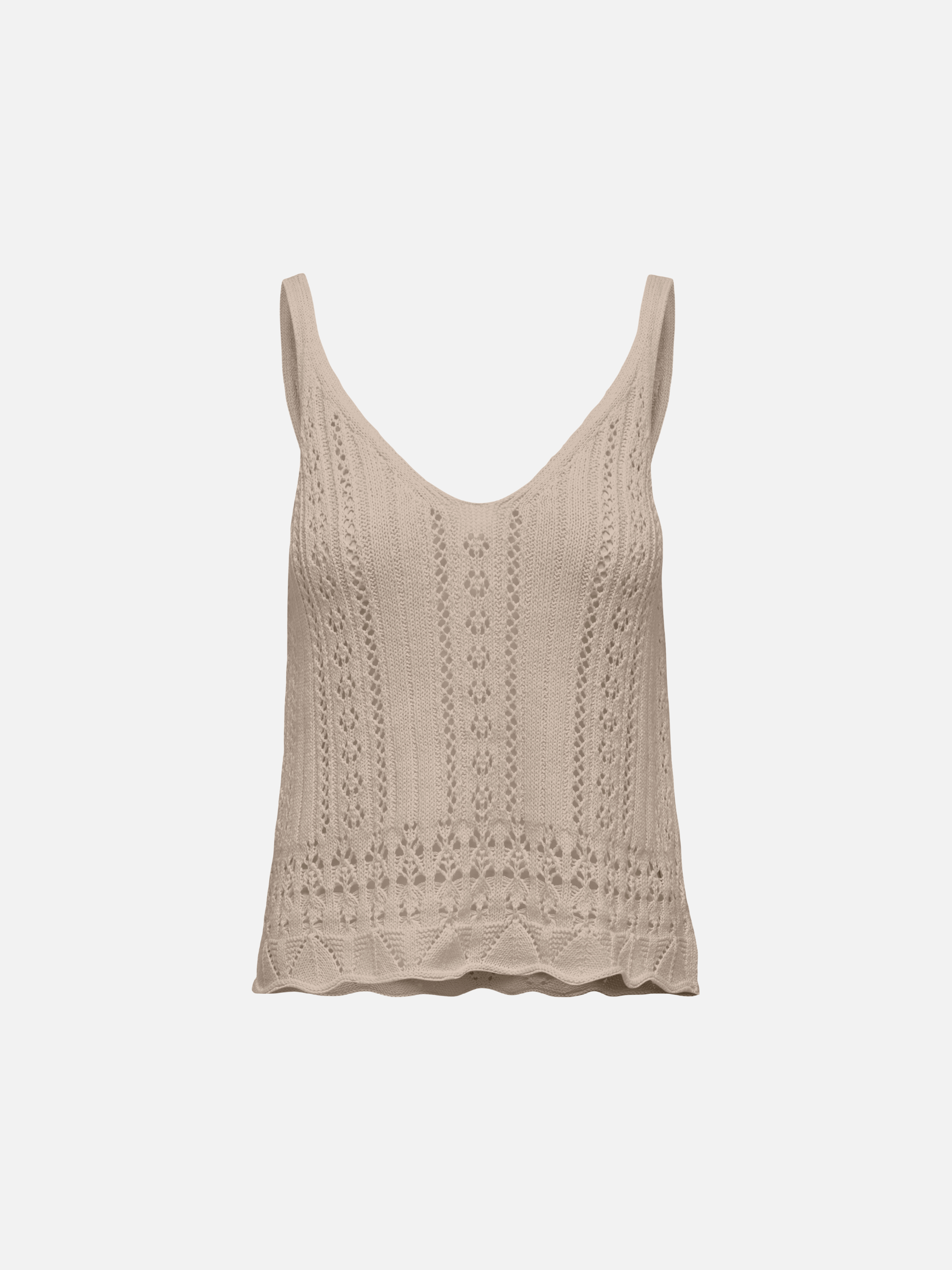 ONLY-Lyzet Knit Tank-Feather Grey