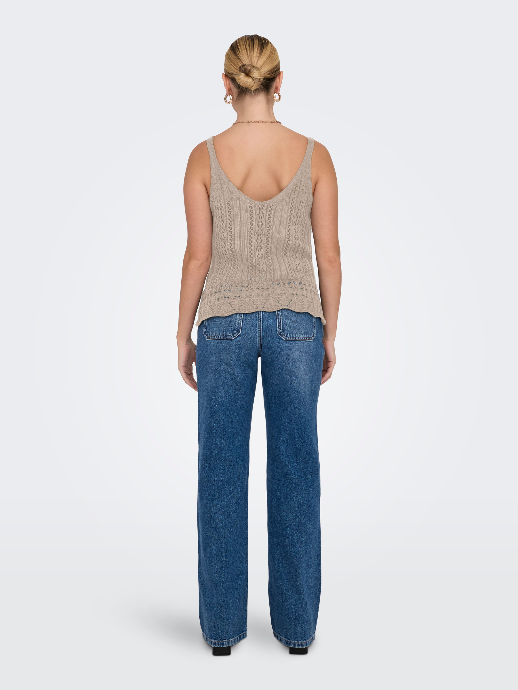 ONLY-Lyzet Knit Tank-Feather Grey
