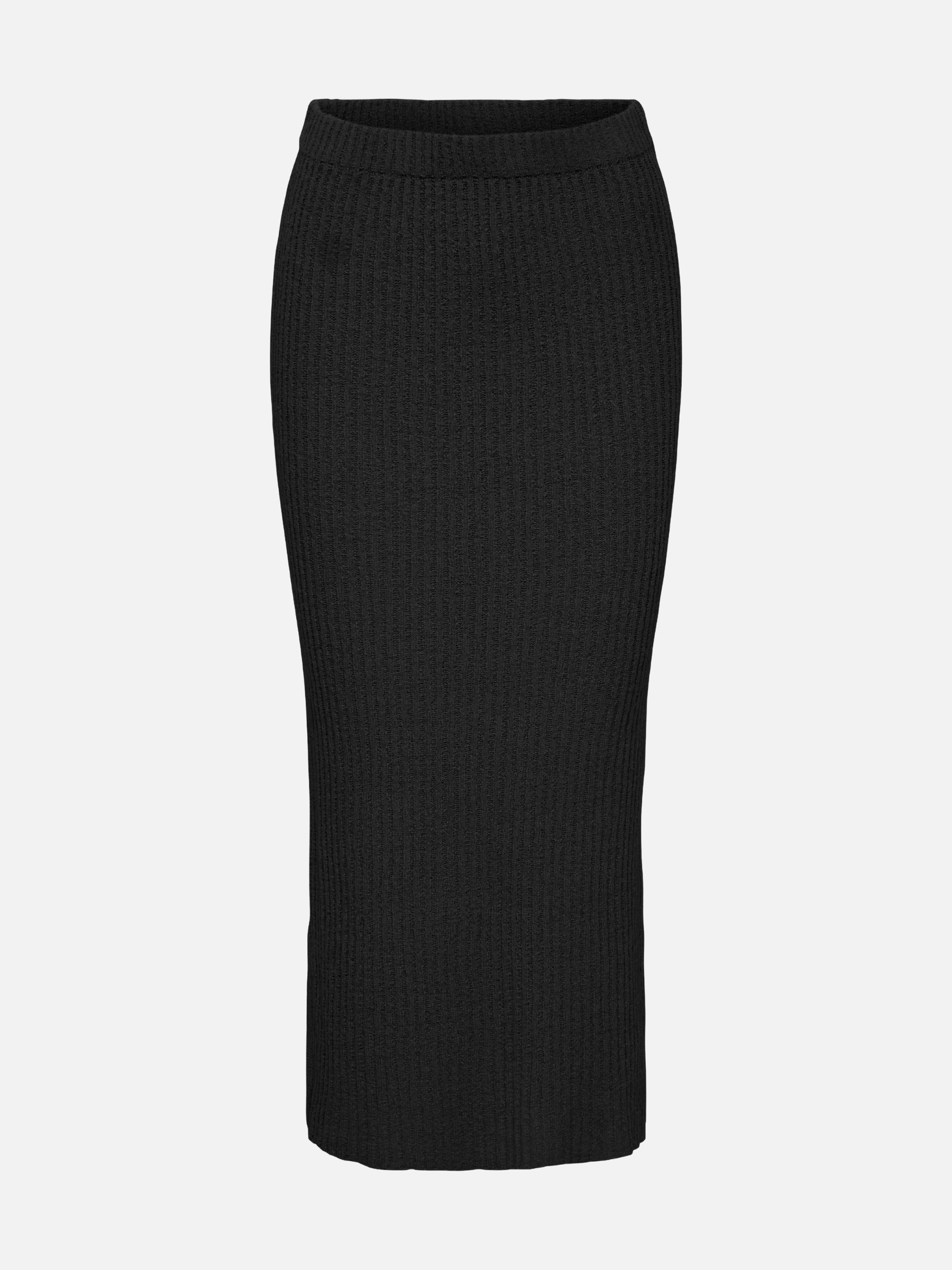 ONLY-Maia Long Knit Skirt-Black