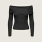 ONLY - Meddi Ribbed Off Shoulder Top - 