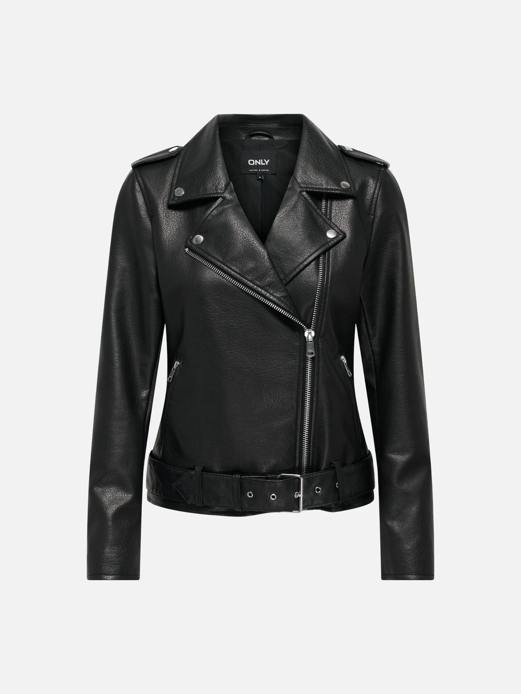 ONLY - Millie Vegan Leather Moto Jacket - 