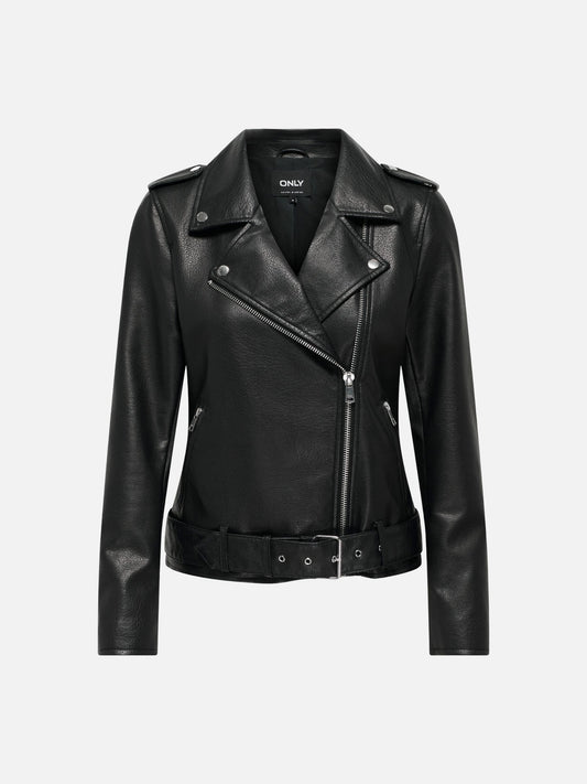 ONLY - Millie Vegan Leather Moto Jacket - 