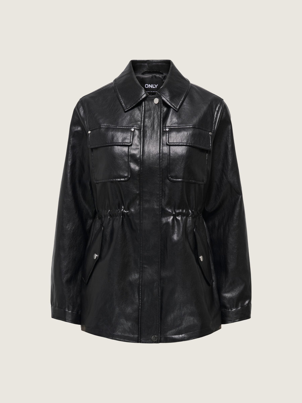 ONLY - Mini Faux Leather String Jacket - 