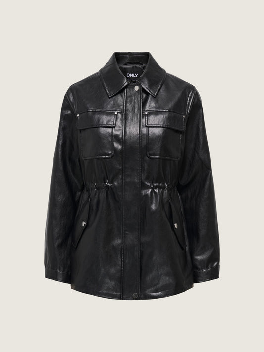 ONLY - Mini Faux Leather String Jacket - 