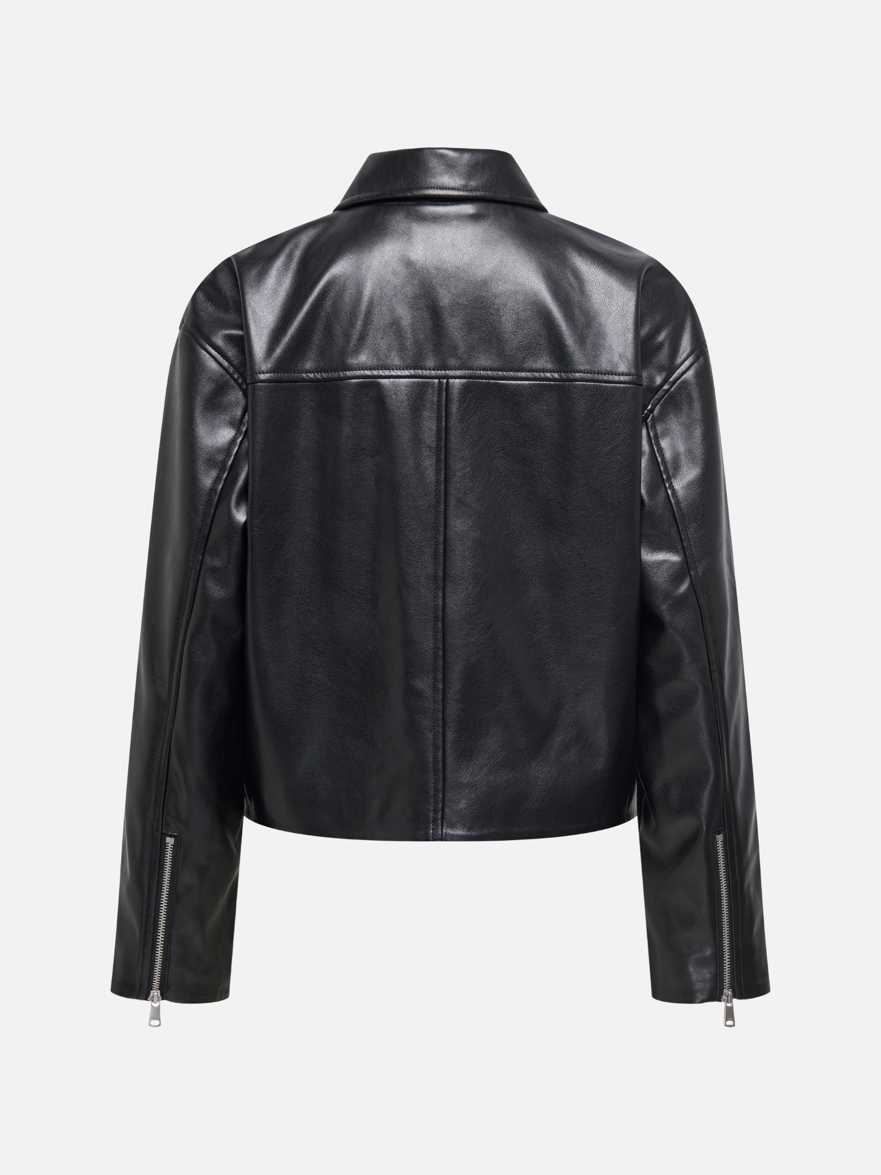 Nicki Faux Leather Zip Jacket – PLENTY - Main Image