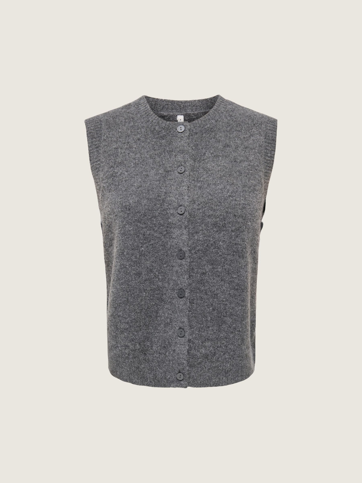 ONLY - Olivia Knit Sweater Vest - Dark Grey Melange