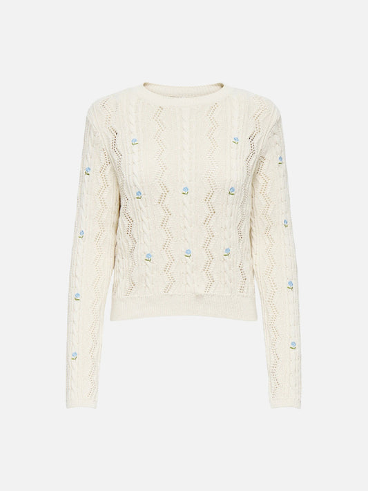 ONLY - Rita Embroidered Pullover Sweater - 