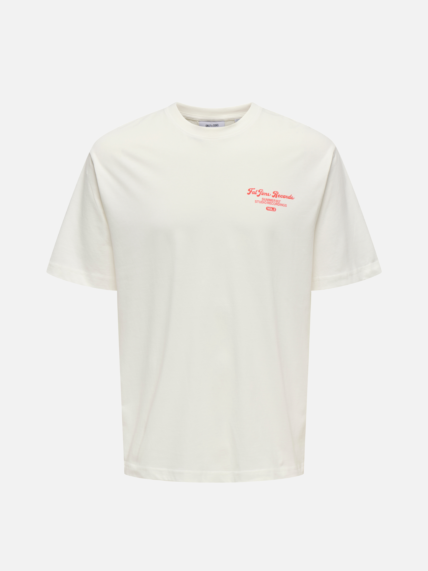 ONLY & SONS-Rylan Record Tee-Cloud Dancer