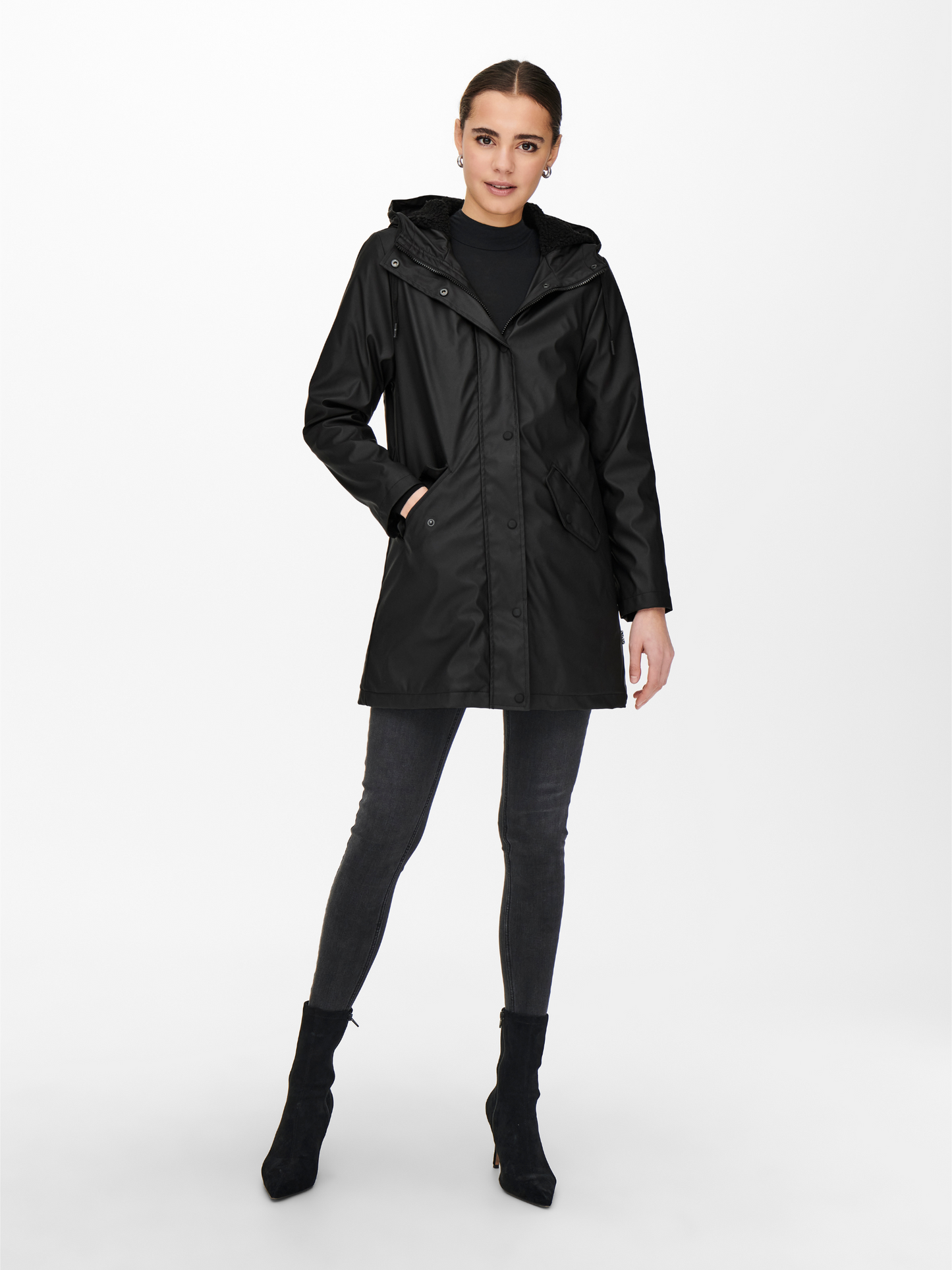 ONLY - Sally Teddy-Lined Raincoat - 
