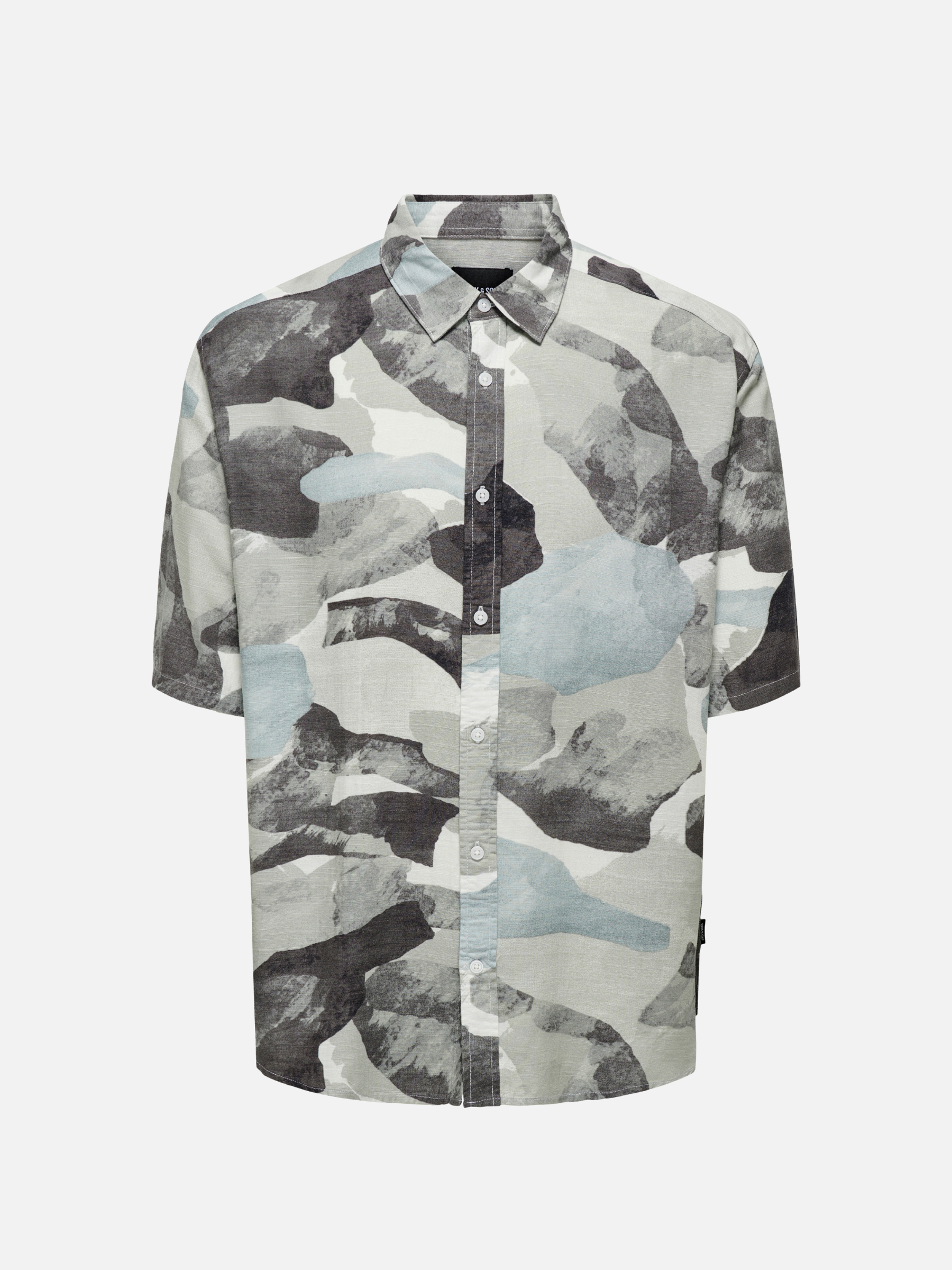 ONLY & SONS-Bud Life Short Sleeve Shirt-Surf Spray